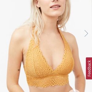 Aeropostale yellow lace hauler bralette